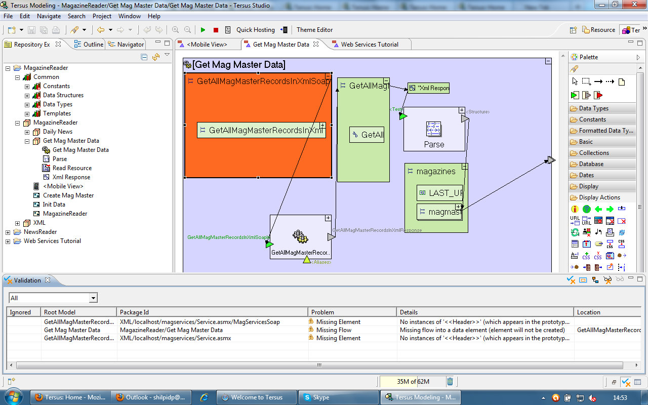 Tersus error for callable web service